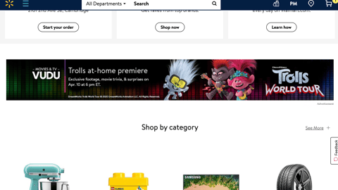 Walmart 'Trolls World Tour' Banner Ad